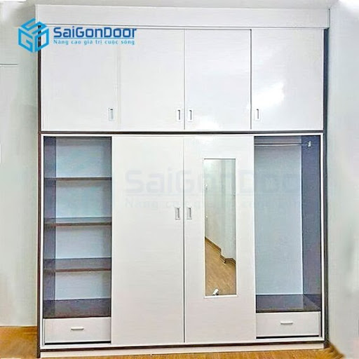 Mẫu tủ quần áo với thiết kế hiện đại, ấn tượng