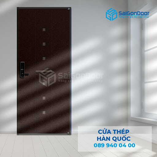 Cửa thép Hàn Quốc vân gỗ cửa biệt thự Cửa thép Hàn Quốc vân gỗ cửa biệt thự