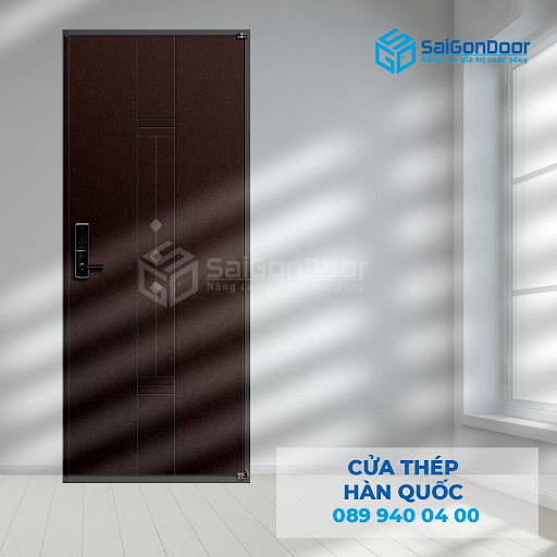 Mẫu cửa biệt thự 1 cánh cửa thép Hàn Quốc cao cấp Mẫu cửa biệt thự 1 cánh cửa thép Hàn Quốc cao cấp