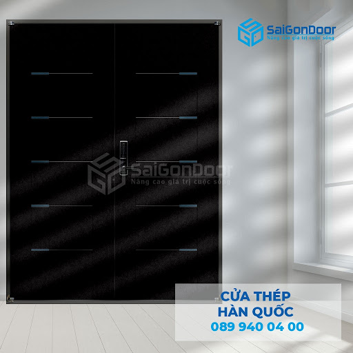 Mẫu cửa biệt thự 2 cánh thép Hàn Quốc cao cấp Mẫu cửa biệt thự 2 cánh thép Hàn Quốc cao cấp
