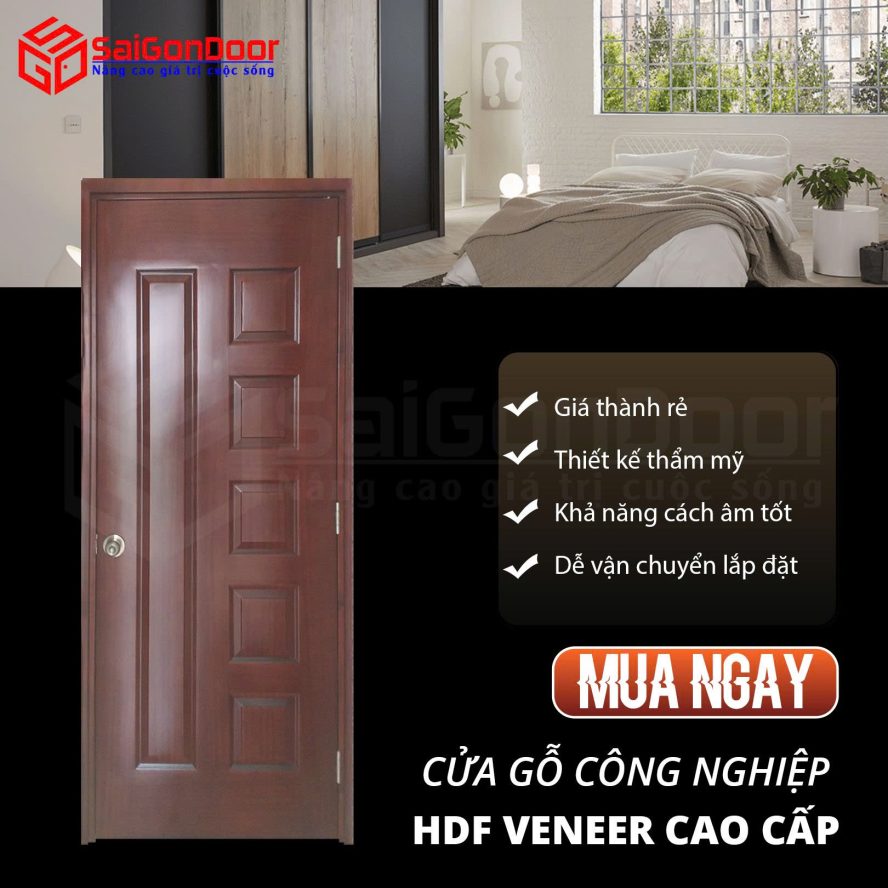 Cửa Gỗ Công Nghiệp HDF – Giải Pháp Hoàn Hảo Cho Không Gian Hiện Đại