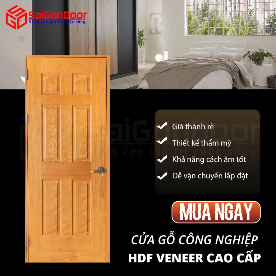 Cửa Gỗ Công Nghiệp HDF – Giải Pháp Hoàn Hảo Cho Không Gian Hiện Đại
