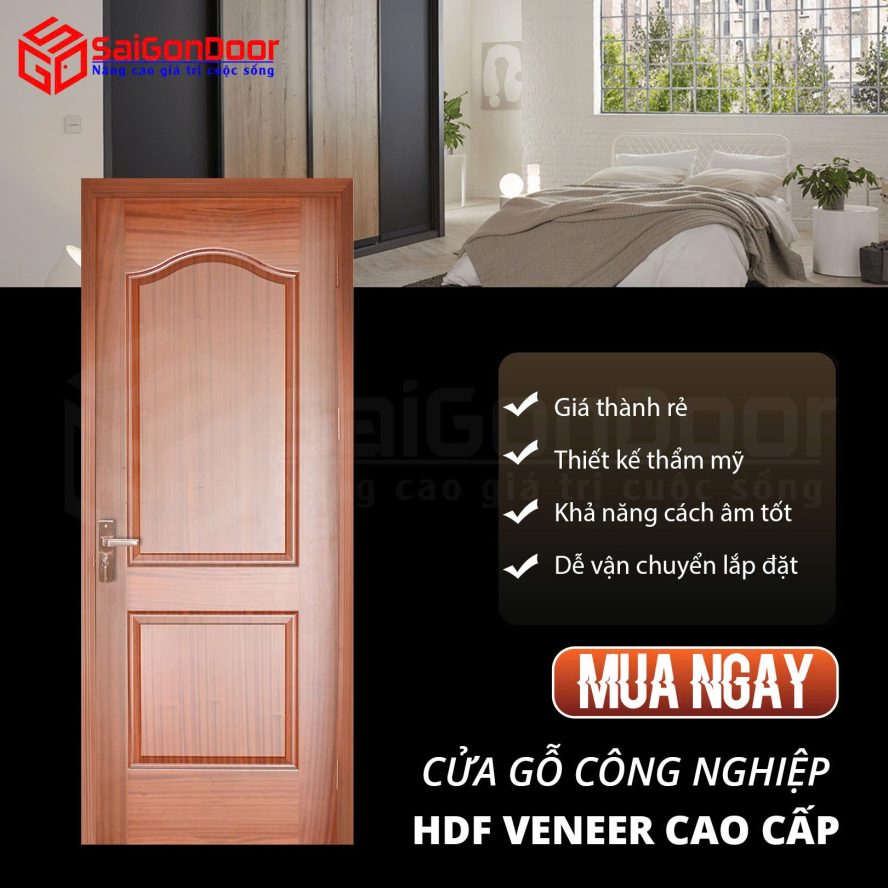 Cửa Gỗ Công Nghiệp HDF – Giải Pháp Hoàn Hảo Cho Không Gian Hiện Đại
